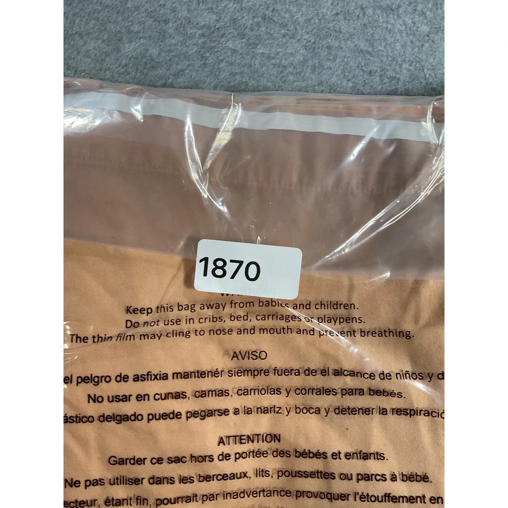 Brooks Brothers Mens Peach Orange Cotton Chino Shorts Size 38 Flat Front 1870